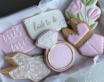 Bachelorette Party Cookies, Bridal Shower Decorated Cookies, Wedding Cookies, Party Favors, Custom Cookies, Personalized, Bride To Be Cookie