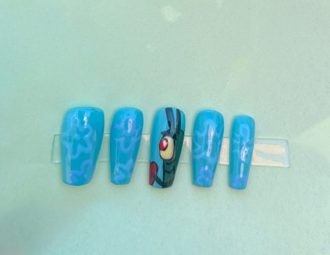 Cartoon Nails Plankton Cartoon Nails Press on Nails - Etsy