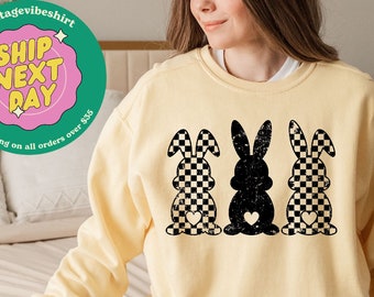 Cute Easter Bunny Comfort Colors®, Easter Comfort Colors Sweatshirt®, Trendy Easter Bunny Shirt, Boho Tee, My Peeps Shirt, Easter Sweater