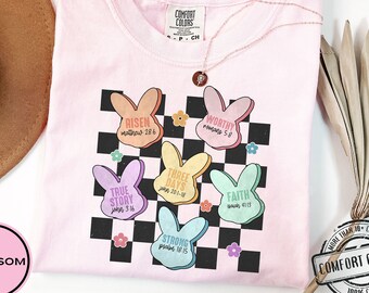 Comfort Colors® Retro Easter Shirt, Easter Peeps T-shirt, Religious Easter Shirt, Jesus T-shirt, Easter Bunny Shirt, Easter woman Tshirts