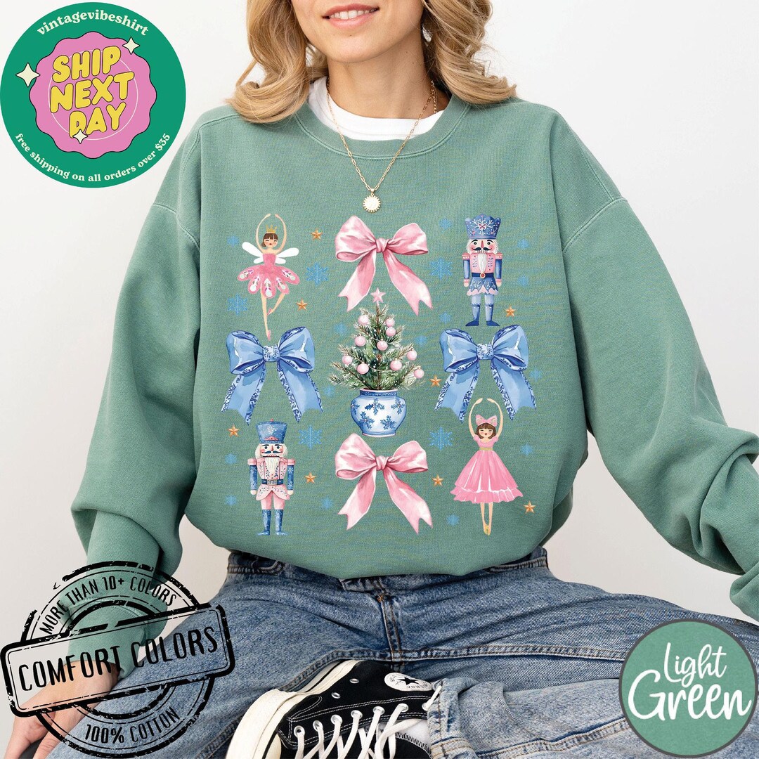 Nutcracker Coquette Comfort Colors®, Christmas Nutcracker Sweatshirt ...