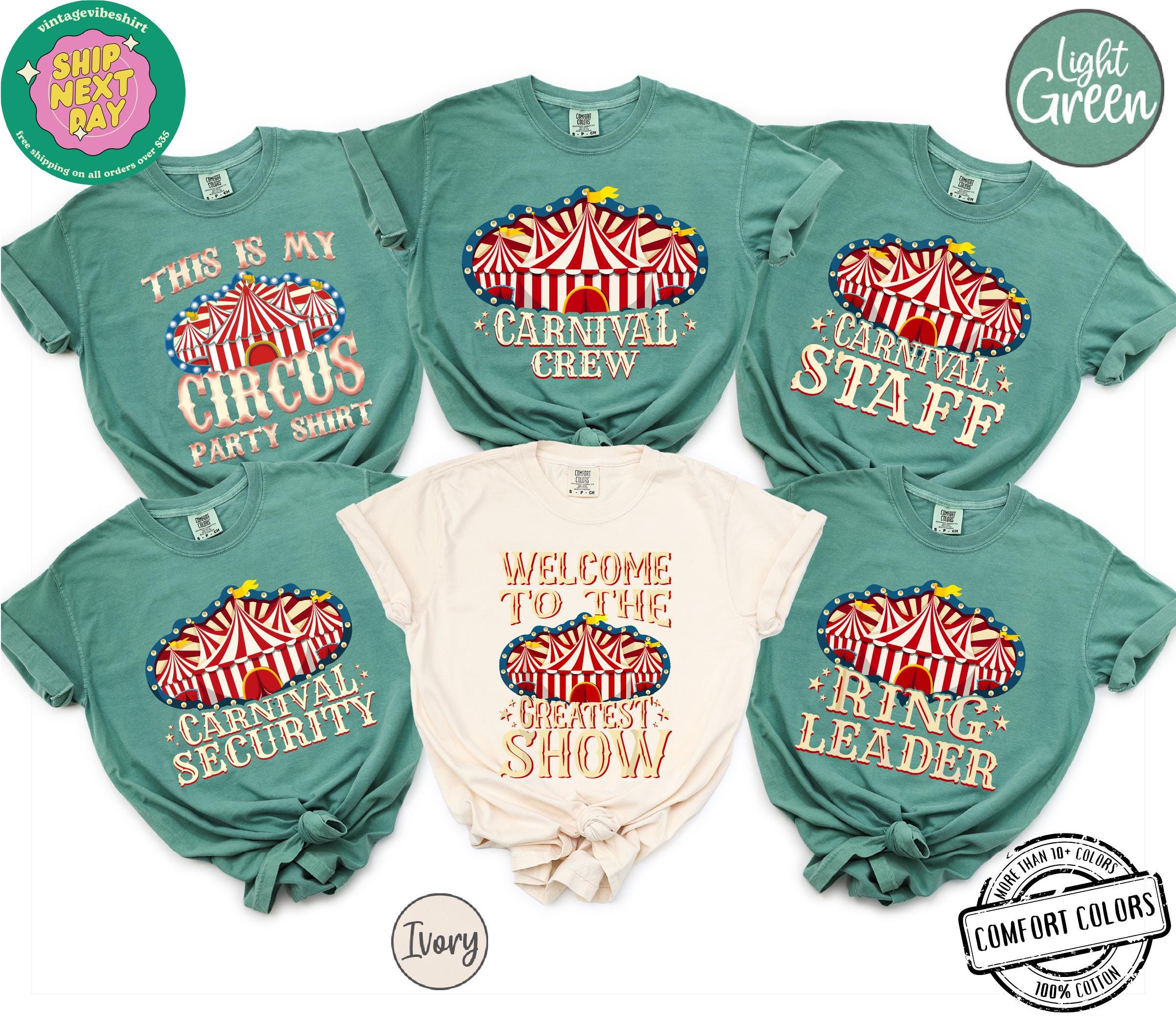 Carnival Staff Birthday Shirt Comfort Colors®, Ring Leader Sweatshirt, Birthday Crew shirt, Carnival Theme Party Outfit, Matching Family Tee