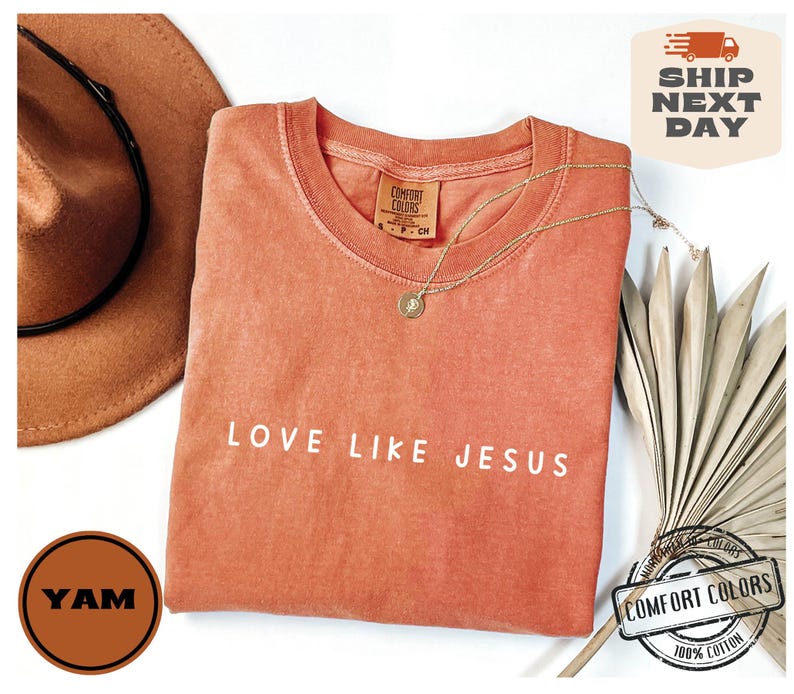 Love Like Jesus Comfort Colors®, Religious Mom Shirt, Christian Gift Idea, Motivational Crewneck, Inspirational Shirt, Bible Verse Sweaters image 9