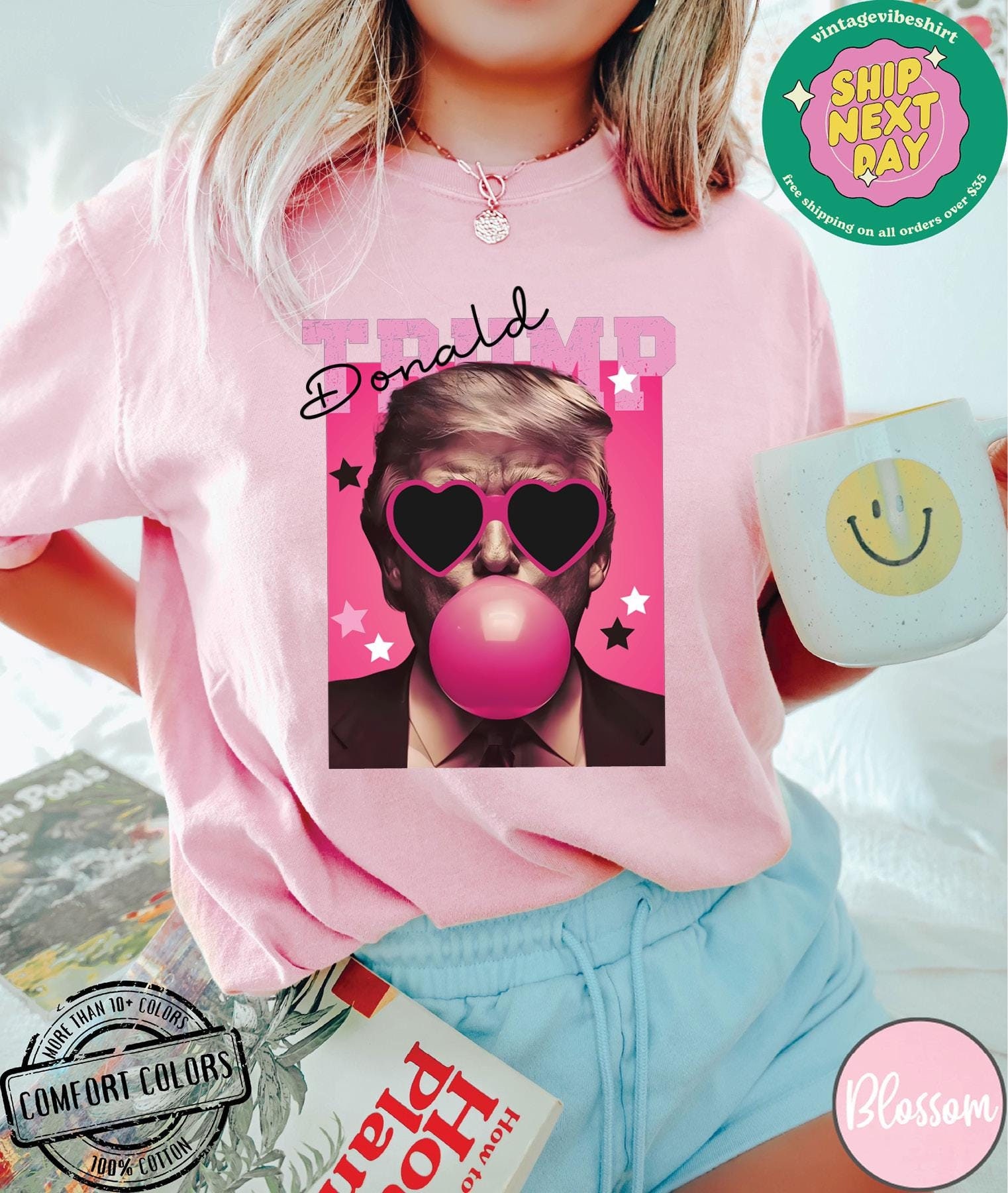 Trump Bubble Gum Hat - Etsy display picture 2