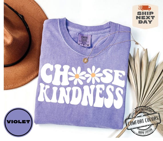 Choose Kindness Shirt Comfort Colors®, Cute Back To School Crewneck, Be Kind Shirt, Teacher Shirts, Teacher Appreciation Gift, Daisy T-shirt