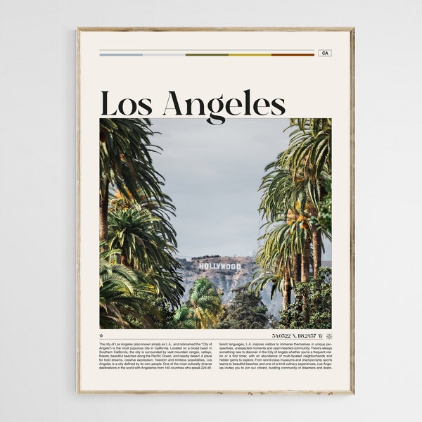 Los Angeles Print, Los Angeles Wall Art, Los Angeles Poster, Los Angeles Photo, California Print, Hollywood Poster, California Poster, LA