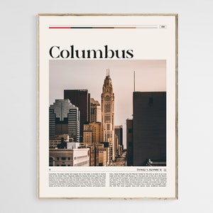 Columbus Print, Columbus Wall Art, Columbus Poster, Columbus Photo, Columbus Poster Print, Ohio Poster, Ohio Print, Columbus Skyline, OH, US