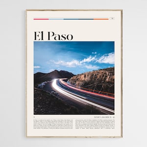 El Paso Print, El Paso Wall Art, El Paso Poster, El Paso Photo, El Paso Poster Print, Texas Poster, Texas Print, El Paso Wall Decor, El Paso