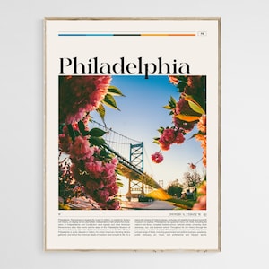 Philadelphia Druck, Philadelphia Wandkunst, Philadelphia Poster, Philadelphia Foto, Pennsylvania Wandkunst, Benjamin Franklin Bridge, USA