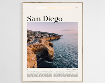 Wydruk z San Diego, Sztuka ścienna z San Diego, Plakat z San Diego, Zdjęcie z San Diego, Wydruk plakatu z San Diego, Wydruk plakatu z Kalifornii, Plakat z USA