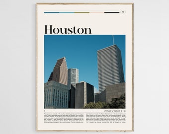 Houston Print, Houston Wall Art, Houston Poster, Houston Photo, Houston Poster Print, Houston Wall Decor, Texas Poster, Texas Wall Art, USA