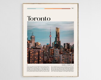 Póster de viaje de Toronto, Impresión de Toronto, Arte mural de Toronto, Póster de Toronto, Foto de Toronto, Decoración de pared de Canadá, Póster de Ontario, Archivo digital
