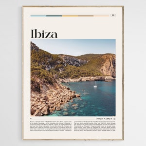 Ibiza Island Travel Poster, Ibiza Wall Art, Ibiza Poster Print, Ibiza Photo, Ibiza Wall Decor, Spain Wall Art, Ibiza Print, Digital Download