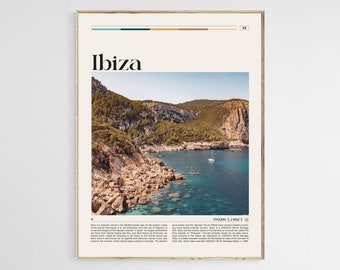 Ibiza Island Travel Poster, Ibiza Wall Art, Ibiza Poster Print, Ibiza Photo, Ibiza Wall Decor, Spain Wall Art, Ibiza Print, Digital Download