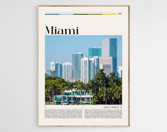 Miami Travel Poster, Miami Print, Miami Wall Art, Miami Poster, Miami Photo, Miami Poster Print, Florida Wall Decor, USA Poster, Digital