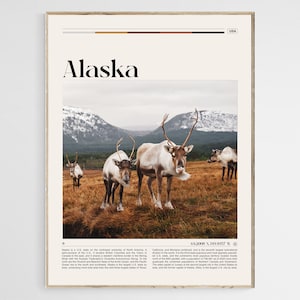 Reisposter Alaska, kunst aan de muur Alaska, poster Alaska, foto Alaska, Alaska print, Alaska muur decor, poster Verenigde Staten, digitale download