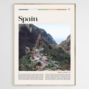 Spain Travel Poster, Spain Wall Art, Spain Poster Print, Spain Photo, Spain Print, Spain Wall Decor, Europe Poster Print, Spain Art, Digital