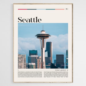 Seattle Poster, Seattle Poster, Seattle Poster, Seattle Foto, Seattle Poster Print, Seattle Wanddeko, Washington Poster, Space Needle