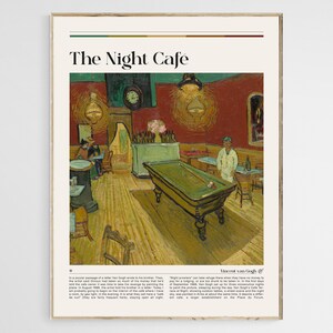 The Night Cafe von Van Gogh, Van Gogh Druck, Night Cafe Druck, Poster, Wandkunst, Van Gogh Ausstellungsplakat, Museumsplakat, digitaler Download