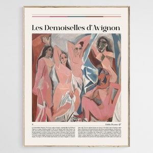 Les Demoiselles d&#39;Avignon by Pablo Picasso, Pablo Picasso Print, Poster, Wall Art, Pablo Picasso Exhibition Poster, Museum Poster, Digital