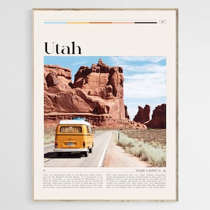 Cartaz de viagem de Utah, arte de parede de Utah, pôster de Utah, foto de Utah, impressão de Utah, decoração de parede de Utah, impressão de pôster dos Estados Unidos, impressão do deserto, digital