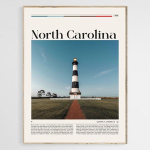 North Carolina Travel Poster, North Carolina Wall Art, North Carolina Poster Print, North Carolina Photo, USA Poster, Wall Decor, Digital