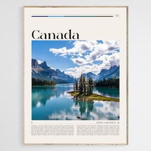 Póster de viaje a Canadá, arte mural de Canadá, póster de Canadá, foto de Canadá, impresión de Canadá, decoración de pared de Canadá, Toronto, Vancouver, descarga digital