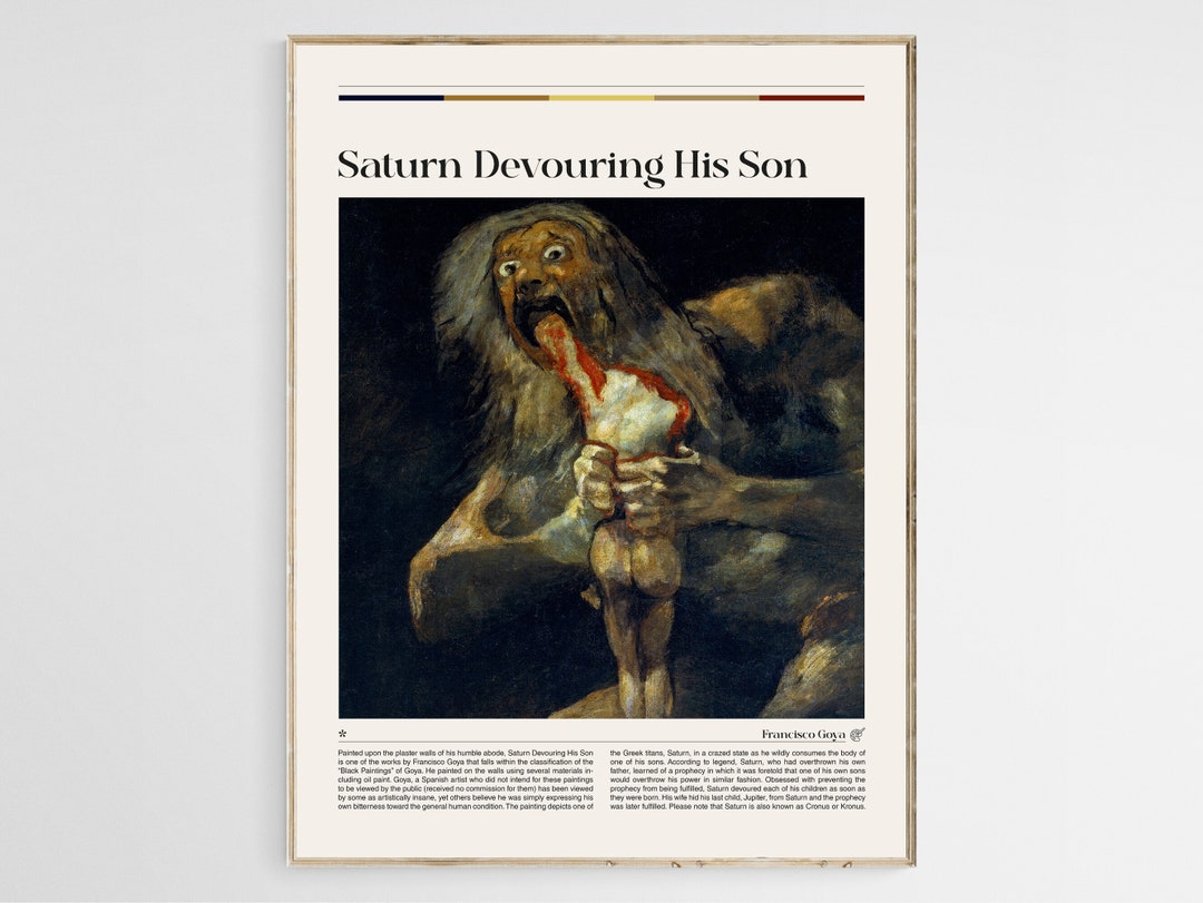 Francsco Goya - Saturn Devourng Hs Son (1823) Close up - Classc