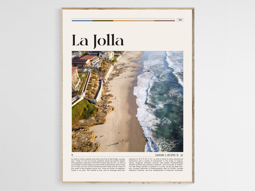 La Jolla Travel Poster, La Jolla Poster Print, La Jolla Photo, La Jolla