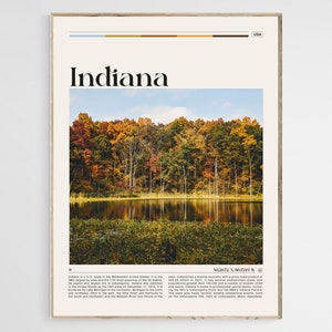 Indiana Travel Poster, Indiana Wall Art, Indiana Poster, Indiana Photo, Indiana Print, Indiana Wall Decor, United States Poster, Digital