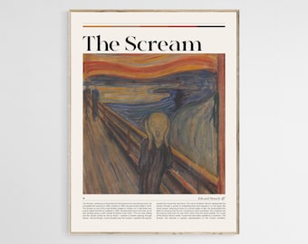 エドヴァルド・ムンクの「叫び」のパンダの有名な絵画、ビンテージ