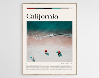 Kalifornien reseaffisch, Kalifornien väggkonst, Kalifornienaffisch, Kalifornienfoto, Kalifornientryck, Kalifornien väggdekor, Digital fil