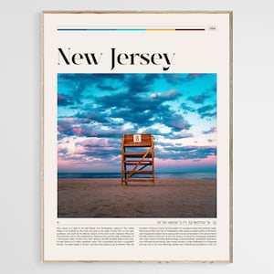 New Jersey Travel Poster, New Jersey Wall Art, New Jersey Poster, New Jersey Photo, New Jersey Print, New Jersey Decor, USA Poster, Digital