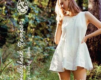 Hollyhock Romper // PDF Sewing Pattern // Godet Romper // Instant Download