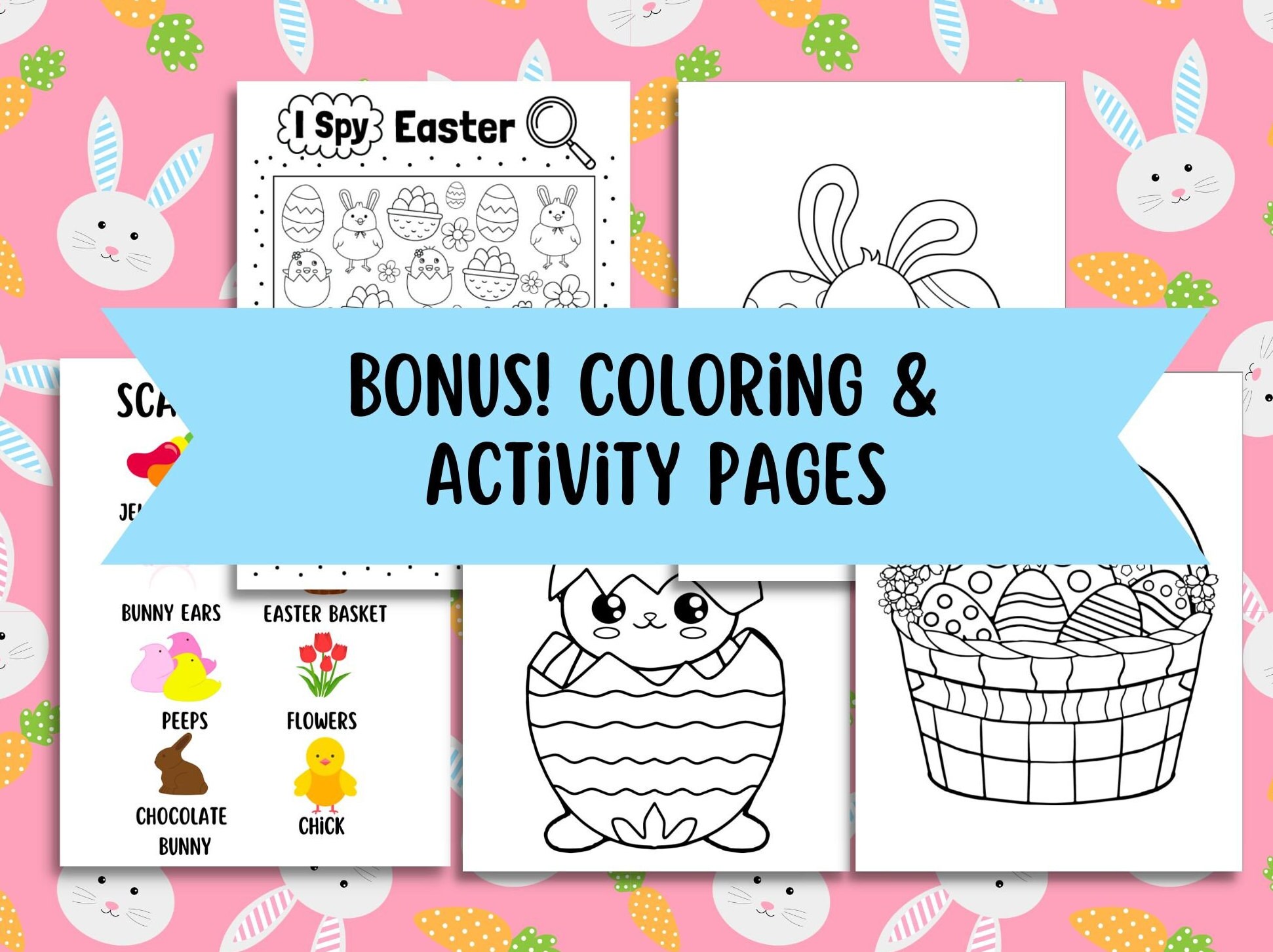 Easter Printable Bundle Easter Coloring Easter Activity Easter Games - Etsy