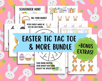 Easter Printable Bundle - Easter Coloring - Easter Activity - Easter Games