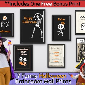 Halloween Bathroom Signs Halloween Decor Indoor DIY - Etsy