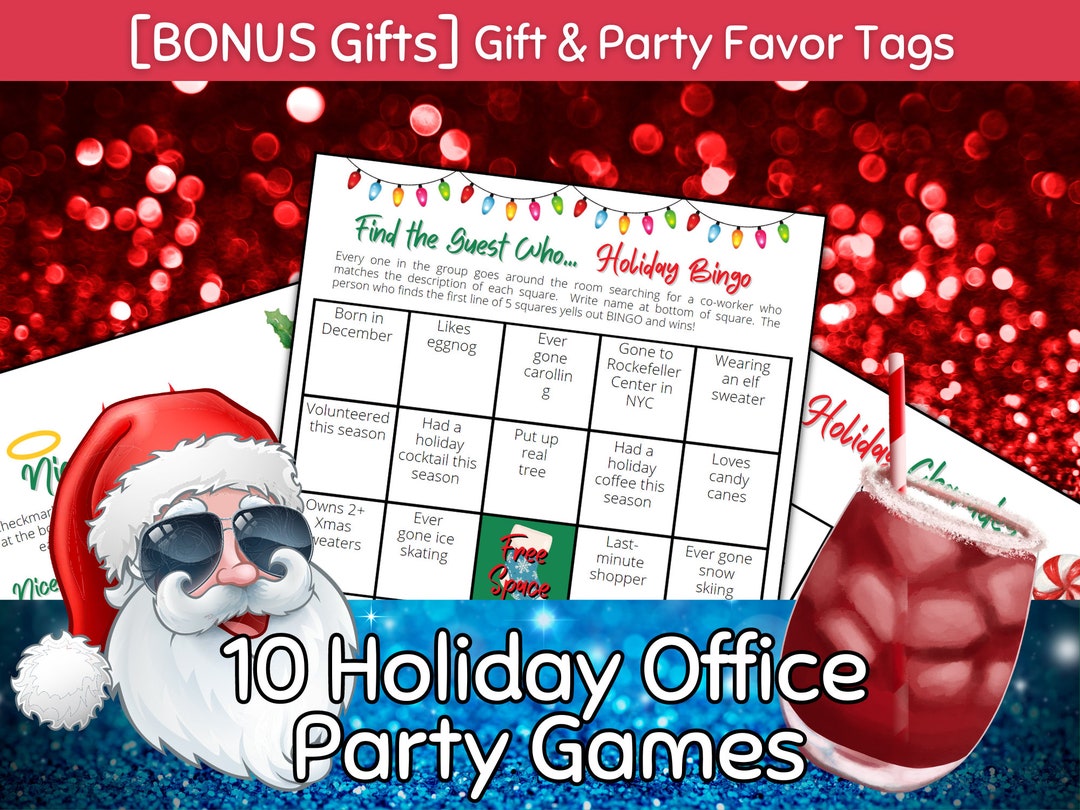 Office Holiday Party Games 10 Christmas Games Bundle Etsy