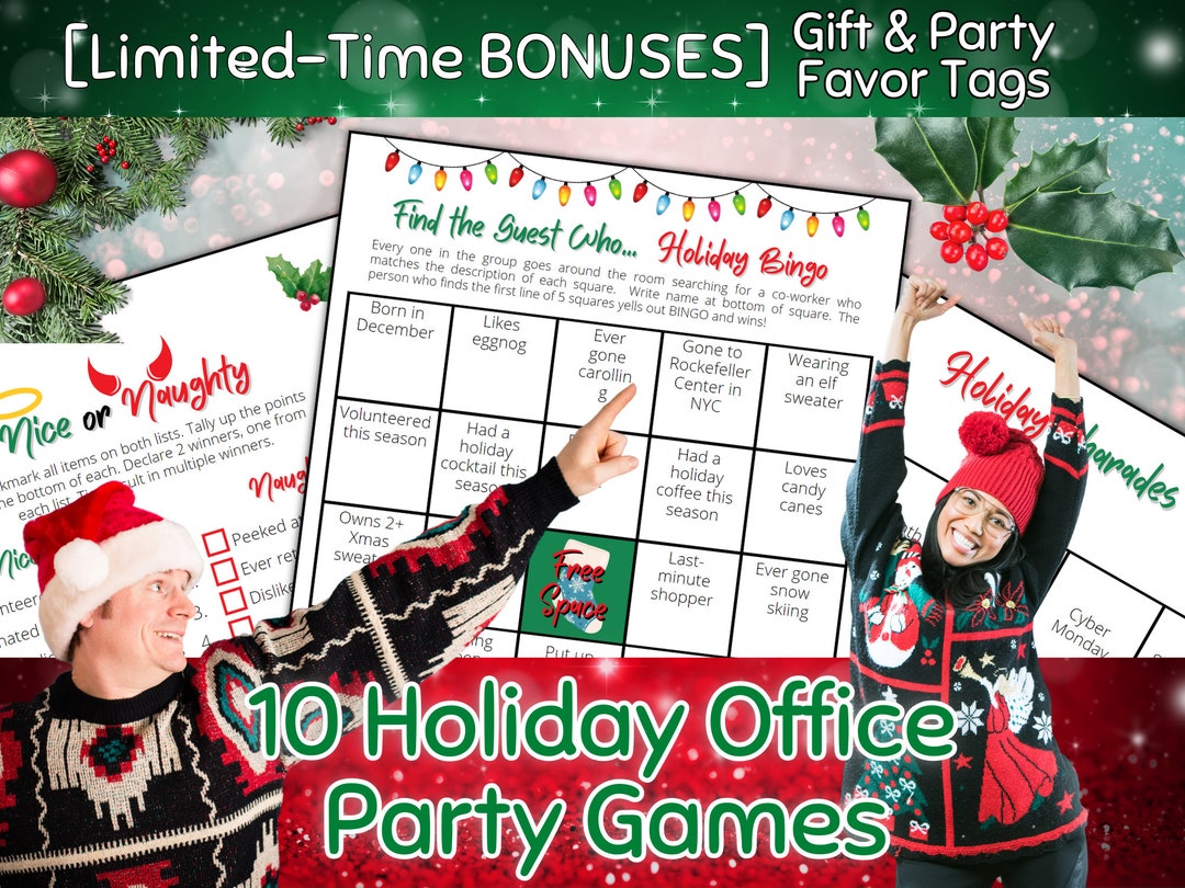 Office Holiday Games 10game Bundle Christmas Games Etsy