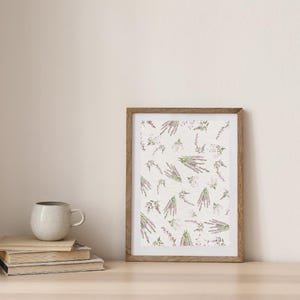 Textured Scottish Heather Relaxing Watercoloured Wall Art