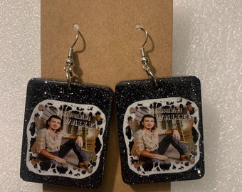 Morgan wallen glittery resin dangling earrings