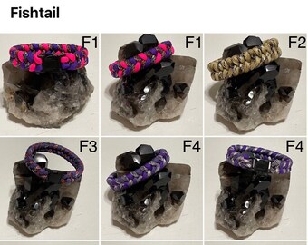 Fishtail Weave Paracord Bracelet - Many colors!