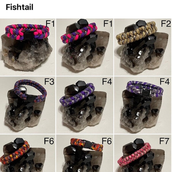 Fishtail Weave Paracord Bracelet - Many colors!