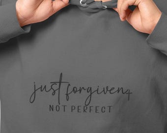 Bluza z kapturem inspirowana wiarą | Odzież chrześcijańska Just Forgiven