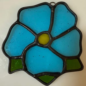 Blue Stained Glass Flower