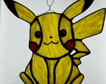 Stained Glass Pokemon Card - Etsy Stained Glass Pokemon Card - Etsy