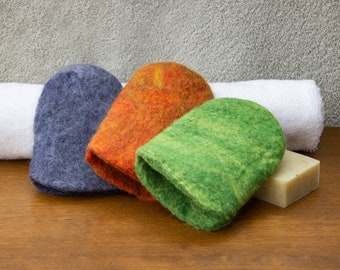 Exfoliating Facial Mitt | Earth Friendly 100% Merino Wool | Extra Gentle