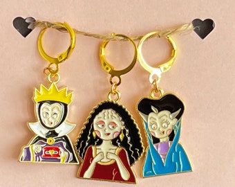 Disney Villains Stitch Markers for Crochet and Knitting Projects.