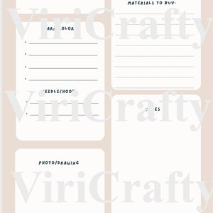 Crochet Project Journal Pages - Etsy