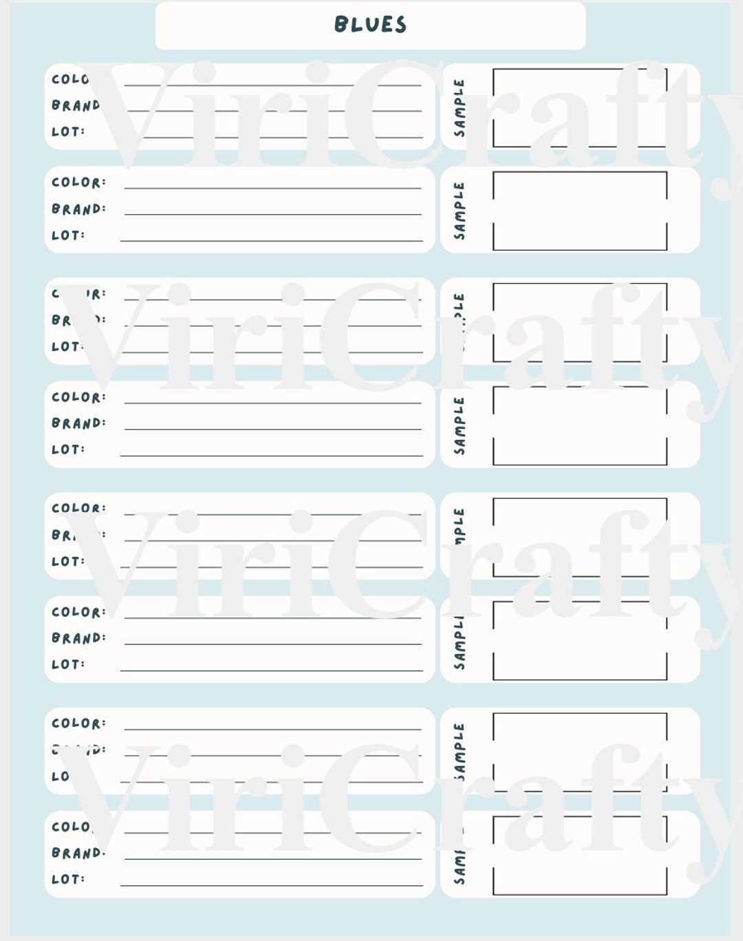 Crochet Project Journal Pages - Etsy